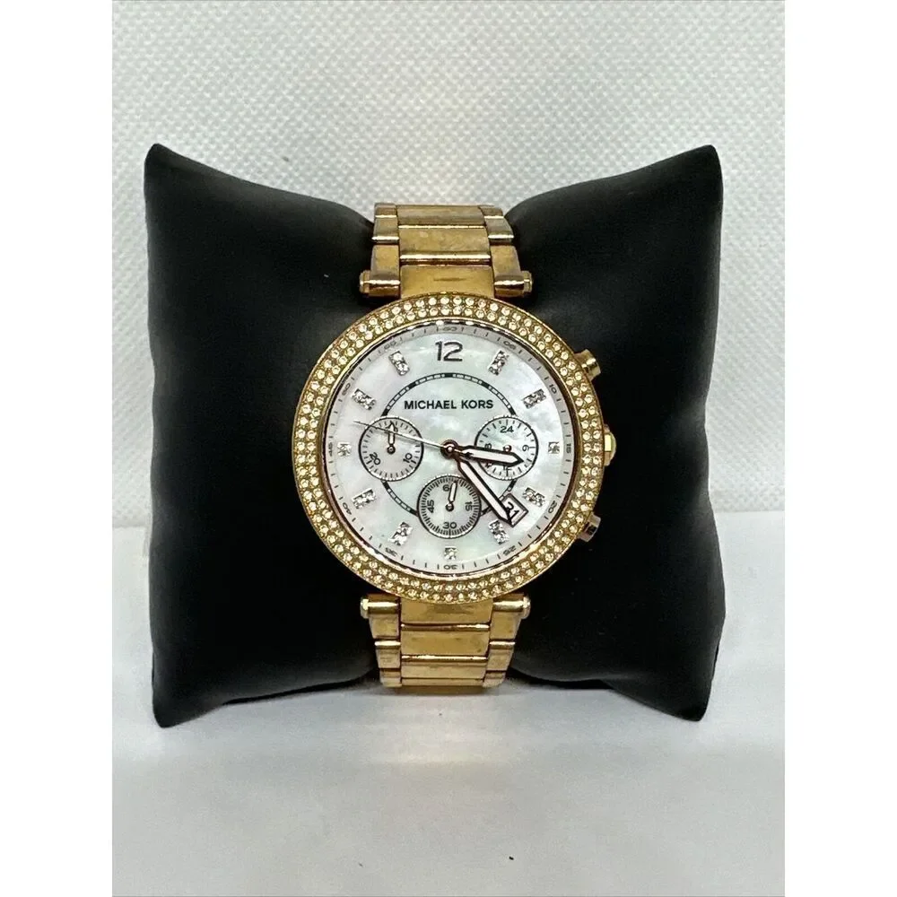 Michael Kors Parker MK5491 Women's Gold Stainless Steel Analog Dial Watch NUL35